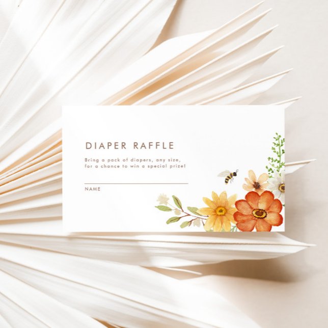 Cartão De Informações Abelhas Como Podem | Fralda Floral Raffle (Criador carregado)