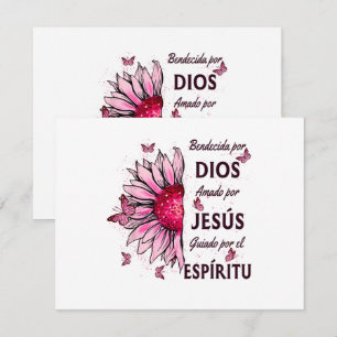 Cartão De Informações Abençoado por Deus Amado por Jesus