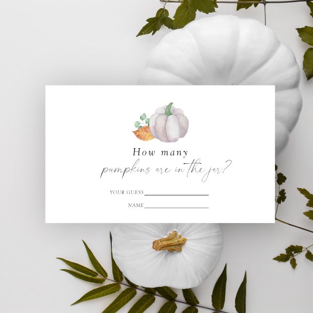 Cartão De Informações Abóbora branca - Adivinhem quantas abóboras jogam (Criador carregado)