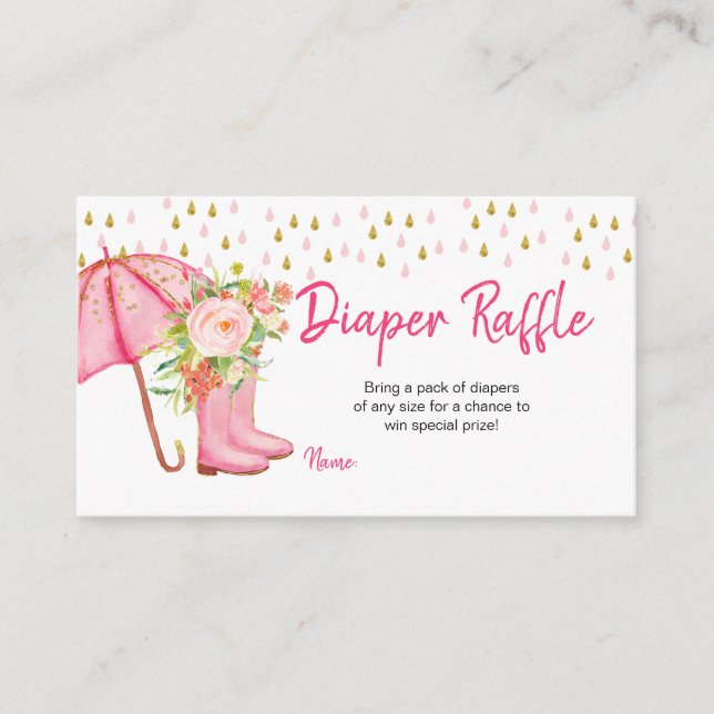 Cartão De Informações Abril Chás Trazem Flores Fralda Raffle (Frente)