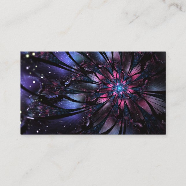 Cartão De Informações Abstract fractal flower design.  (Frente)