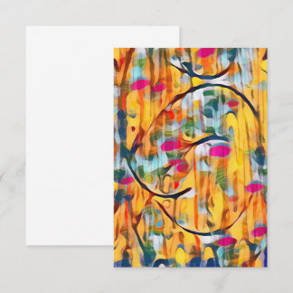 Cartão De Informações Abstrato amarelo