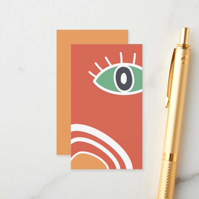 Cartão De Informações Abstrato de arte moderna (Frente/Verso In Situ)