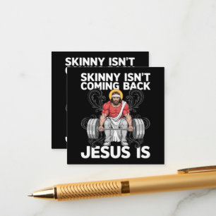 Cartão De Informações Academia de Treino de Jesus Skinny Não Está Voltan