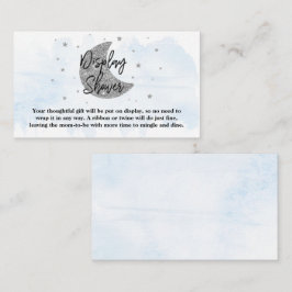 Cartão De Informações Acima Da Lua | Exposição para Chá de Bebê Masculin