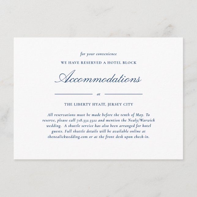 Cartão De Informações Acomodação de casamento com script de renda elegan (Frente)