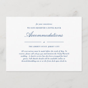 Cartão De Informações Acomodação de casamento com script de renda elegan