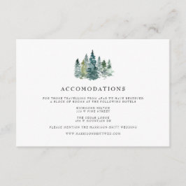 Cartão De Informações Acomodação de Hotel para Casamento Rústico Minimal