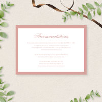 Acomodações de Casamento Clássicas em Rosa Poeiren