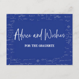 Cartão De Informações Aconselhamento Azul e Desejos para o Formando