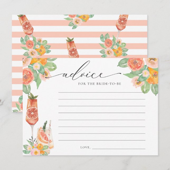 Cartão De Informações Aconselhamento Brilhante Para A Noiva Ser (Frente/Verso)