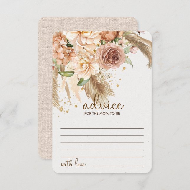 Cartão De Informações Aconselhamento de erva Pampas para pais mães Cartã (Frente/Verso)