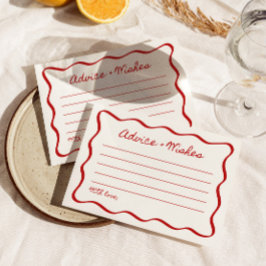 Cartão De Informações Aconselhamento e Desejo Borda ondulada do Jogo de