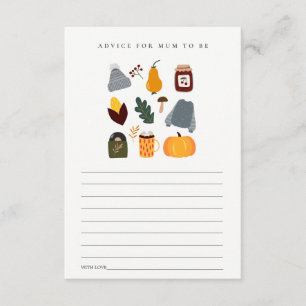 Cartão De Informações Aconselhamento Essencial De Outono Quente Para Chá