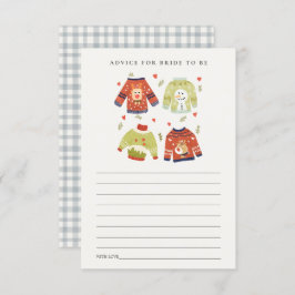 Cartão De Informações Aconselhamento Para Suéter Cardíaco Feio Para Chá