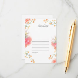 Cartão De Informações Aconselhamento sobre Casamento de Noivas de Pêsseg