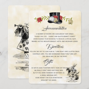 Cartão de Informações Adicionais da Alice no País 