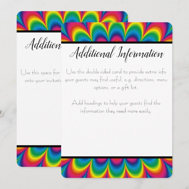 Cartão de Informações Adicionais Psicanílico Tie D (Frente/Verso)