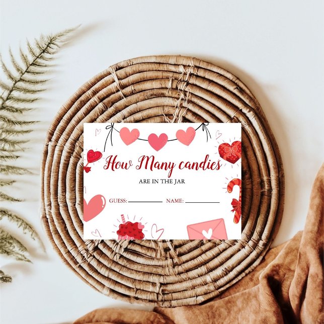 Cartão De Informações Adivinha quantos beijos estão no Chá de panela de  (Criador carregado)