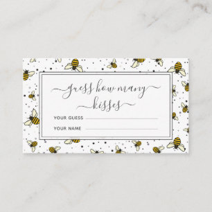 Cartão De Informações Adivinha Quantos Beijos Jogo da Noiva