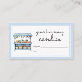 Cartão De Informações Adivinhando Chá de fraldas de mercado para agricul