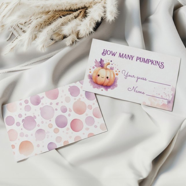 Cartão De Informações Adivinhem Quantos Pumpkins Jogo de Chá de fraldas  (Criador carregado)