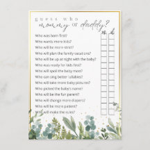 Adivinhem quem é a mãe ou o jogo de Chá de fraldas