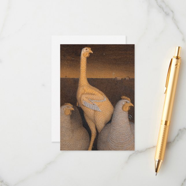 Cartão De Informações Adolescência por Grant Wood (Frente/Verso In Situ)