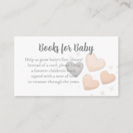 Cartão De Informações Adoption Baby Shower Books for Baby Request Card
