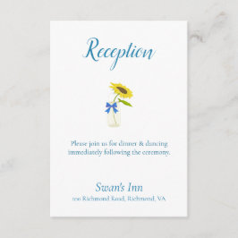 Cartão De Informações Adorável recepção de girassol