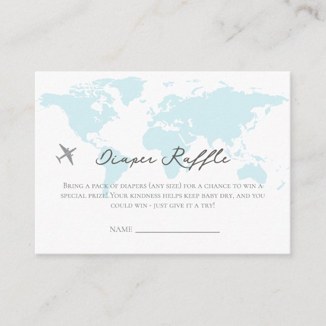 Cartão De Informações Adventure aguarda a Fralda Raffle (Frente)