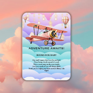 Cartão De Informações Adventure Aguarda Chá de fraldas de Aviação