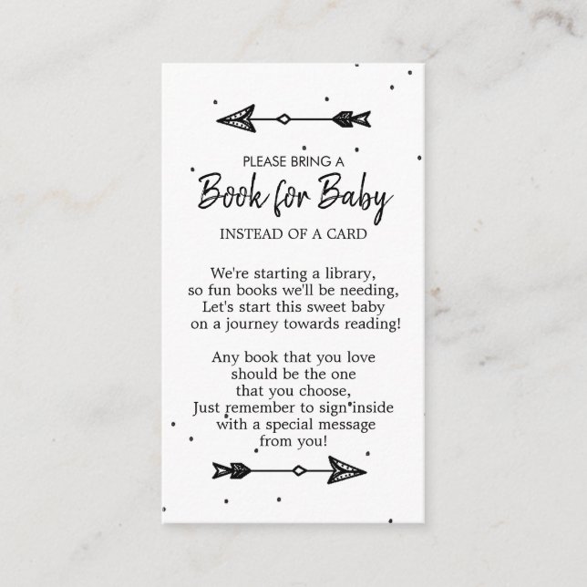 Cartão De Informações Adventure inicia livro de setas tribais para bebê (Frente)