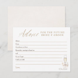 Cartão De Informações Advice Cards For Bride and Groom Game Wishes