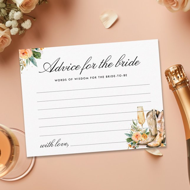 Cartão De Informações Advogado Boots and Bubble Western Chá de panela (Criador carregado)