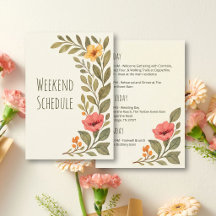 Agenda de Fim de Semana de Casamento Botânico de O