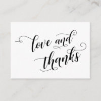 Agradecimento & Amor Tipografia Elegante Favor de 
