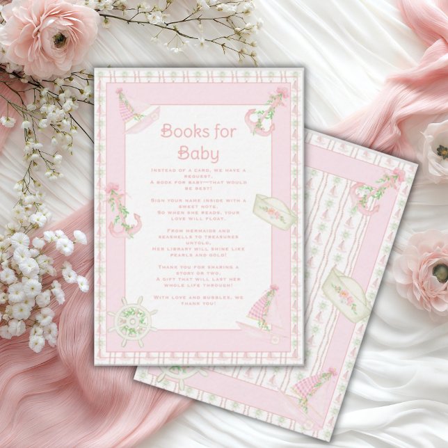 Cartão De Informações Ahoy É uma Menina Livros Náuticos para Bebê (Criador carregado)