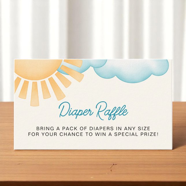 Cartão De Informações Aí vem o filho, Fralda Raffle (Criador carregado)