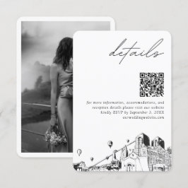 Cartão De Informações Albuquerque Wedding Modern Details QR Code
