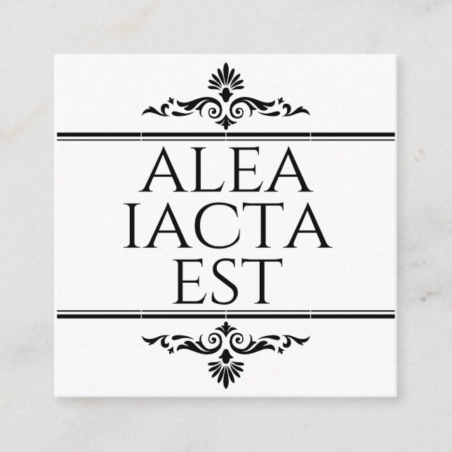 Cartão De Informações Alea Iacta Est (Frente)