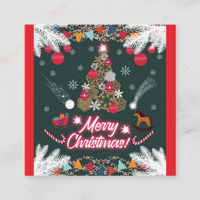 Cartão De Informações Alegria Eterna do Natal (Frente)