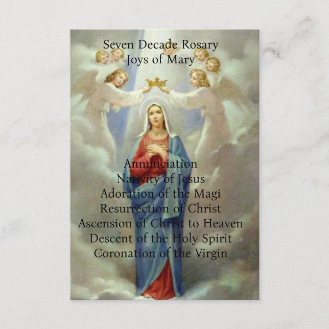 Cartão De Informações Alegrias de Maria (Frente)