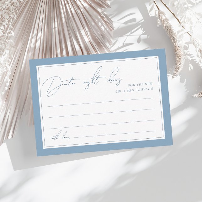 Cartão De Informações Algo Azul Data Ideias Chá de panela (Criador carregado)