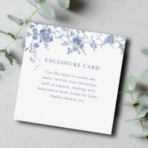 Algo Azul Floral Square Enclosure Card