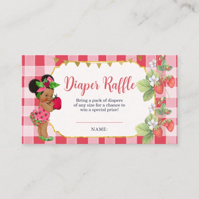 Cartão De Informações Alguém Berry Sweet Fralda Raffle (Frente)