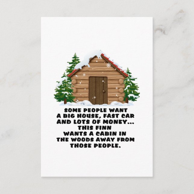 Cartão De Informações Algumas Pessoas Querem Um Carro Grande (Frente)