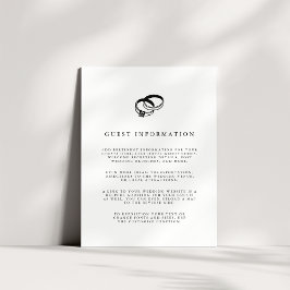 Cartão De Informações Alianças de Casamento | Detalhes dos Convidados Pr