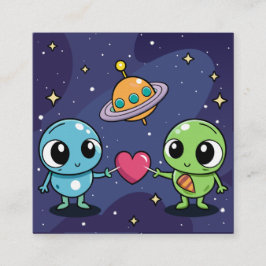 Cartão De Informações Alienígena Love Buddies