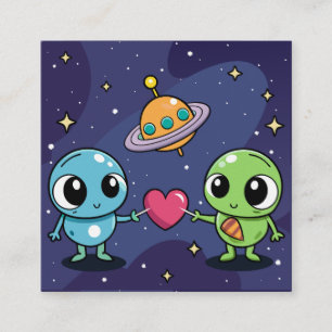 Cartão De Informações Alienígena Love Buddies